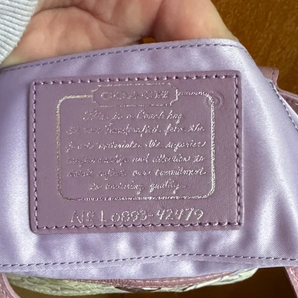 🌸☮️🍦☔️Coach Pink and Cream Patchwork Tote and Small Change Pouch - Picture 2 of 14